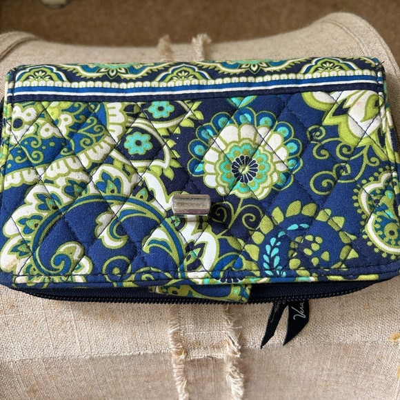 Vera Bradley Blue and Green Paisley Clutch - Picture 2 of 3